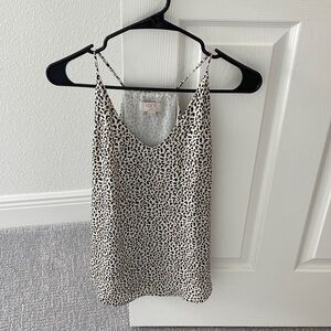 LOFT Black and White Spotted Camisole